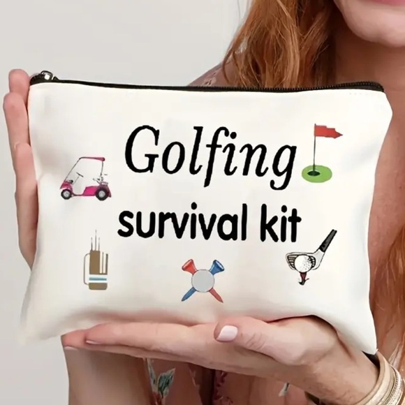 Golf Survival Kit Multipurpose Storage Bag Cosmetic Tee’s Pencil Scorecard White - Picture 16 of 16